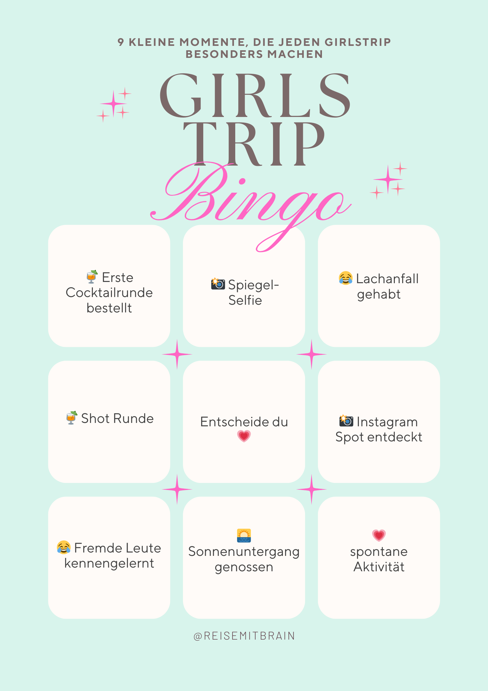 Girlstrip Bingo Challenge