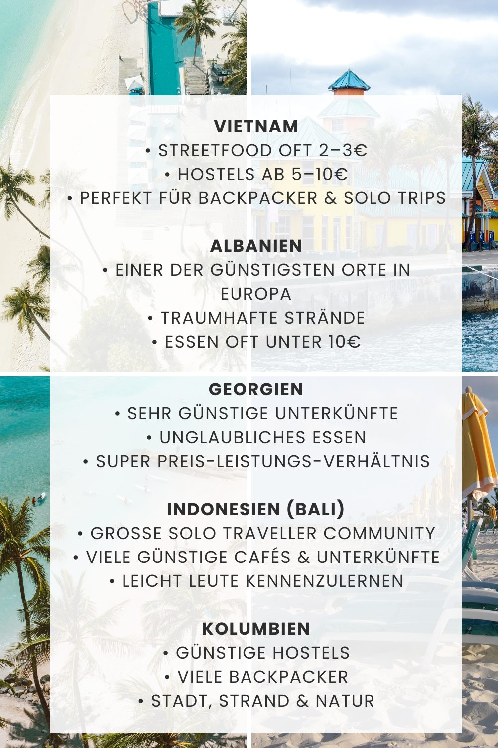 Solo Reisen - Dein kompletter Guide black and white travel influencer pinterest pin (5)