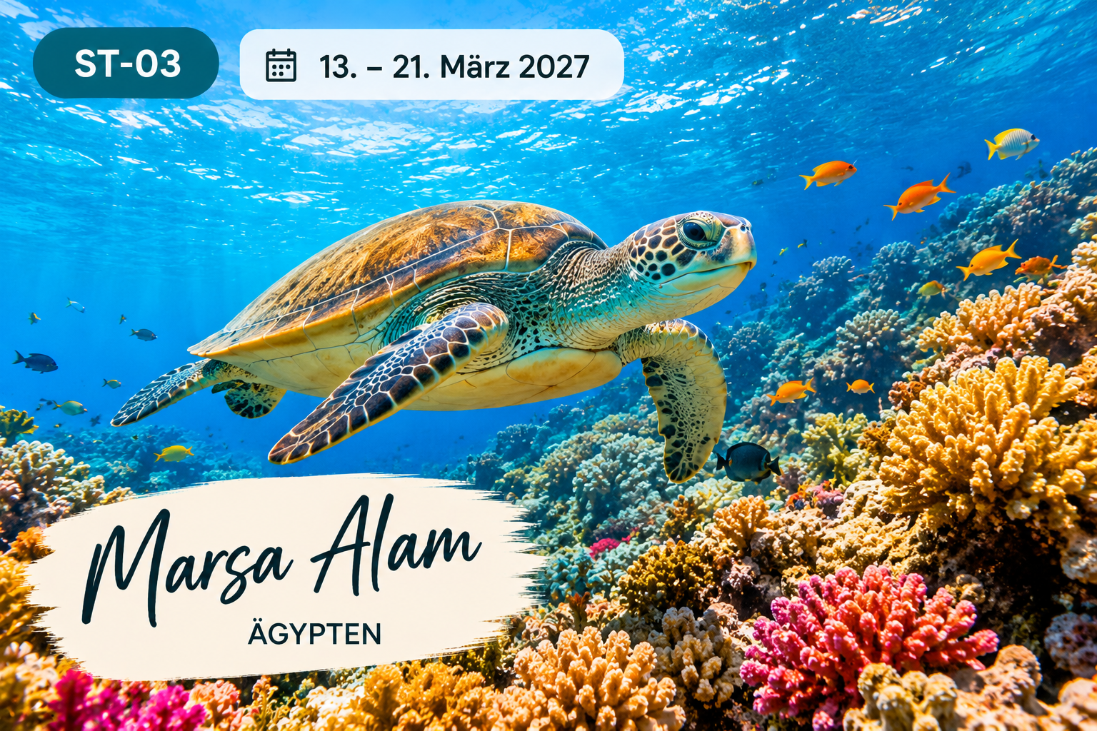 SOLO TOGETHER Marsa Alam – Meeresschildkröte am Korallenriff