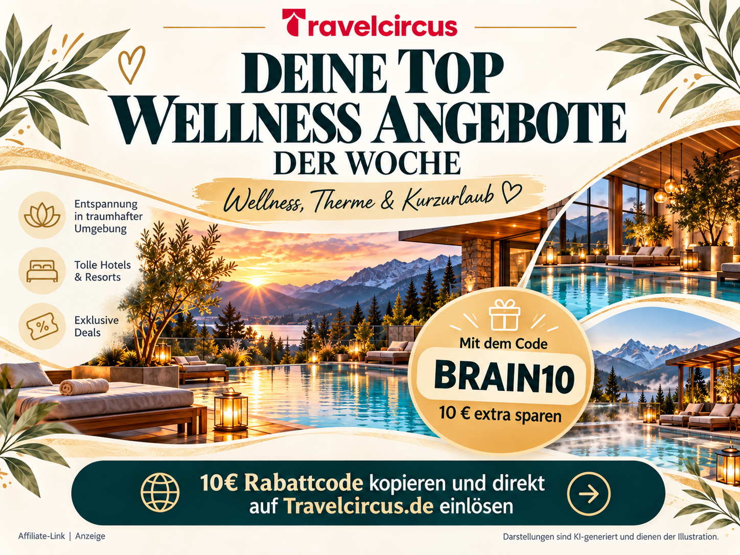 Top Wellness-Angebote der Woche – 10 Euro extra mit BRAIN10